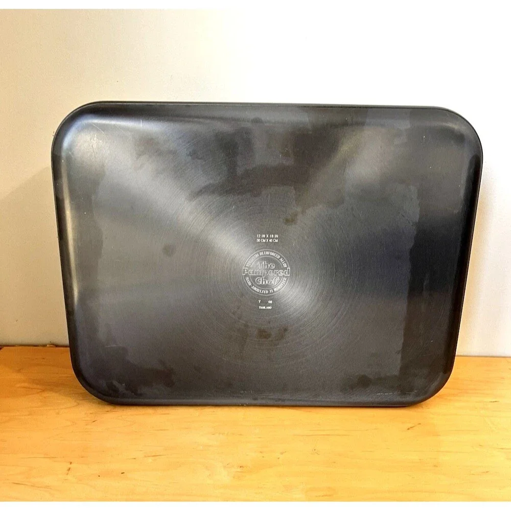 Pampered Chef Roasting Pan & Rack Anodized Nonstick Pour Spouts #2872 12